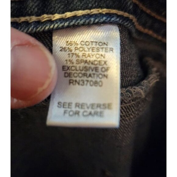 CATO Premium Jeans Women Classic Size 16 Mid Rise Denim Embroidered Pockets - Picture 5 of 16